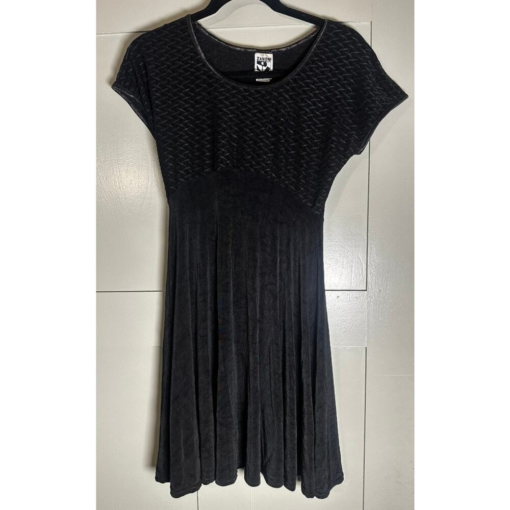 Vintage 90's Goth Black Zanoni Dress Size S